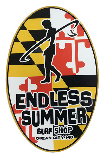 Endless Summer Surf Shop Md Sticker Surf Supplies Ocean City Md