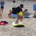 surf instructor giving surf lesson in Ocean City md